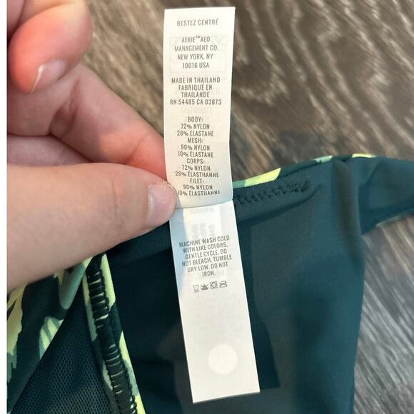 NWT OFFLINE Bye Aerie Cheetah Print Sports Bra Size XS Green - Picture 3 of 4